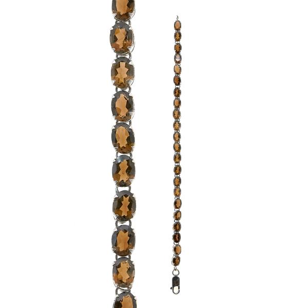 Silver quartz bangle Tigra